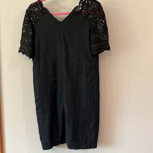Escada Sport - see measurements, black linen lace dress - Picture 2 of 11